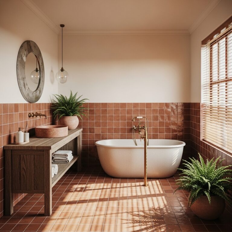20 Terracotta Bathroom Ideas That Add Warmth Without Making the Space Feel Heavy