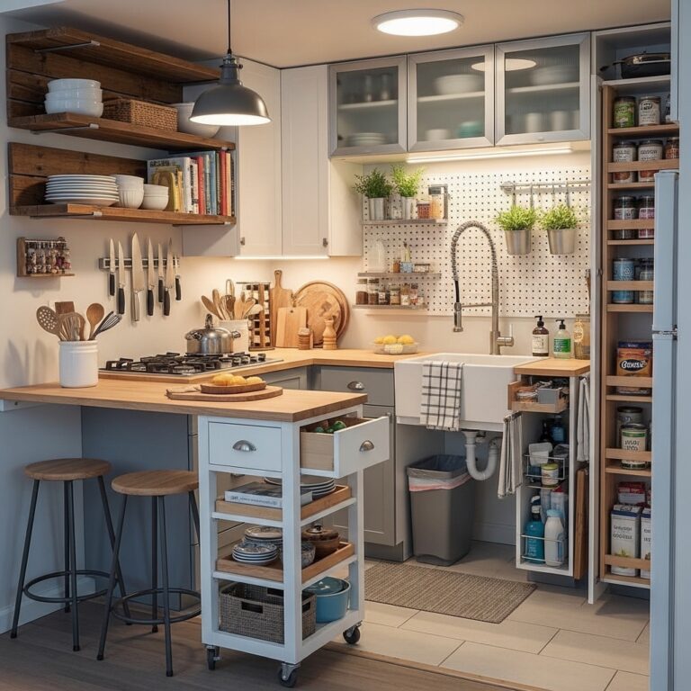 15 Tiny Kitchen Ideas That Maximize Storage, Flow, and Daily Function