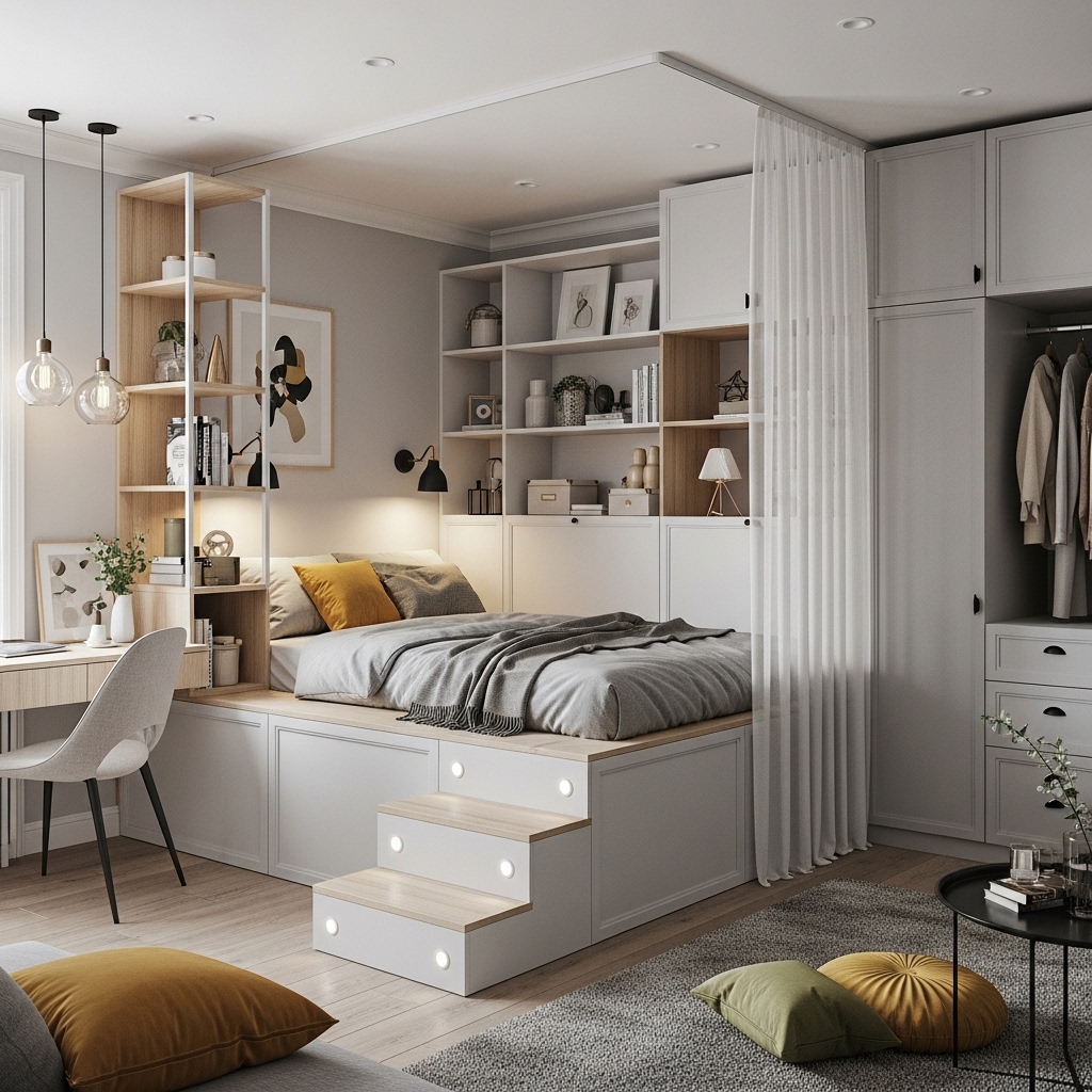 15 Super Bedroom Ideas for Small Living Room Spaces to Maximize Comfort & Style
Designing a bedroom in a small living room area requires creativity, clever furniture placement, and multi-functional solutions. Bedroom ideas for small living room spaces focus on maximizing comfort, visual appeal, and functionality without making the area feel cramped.