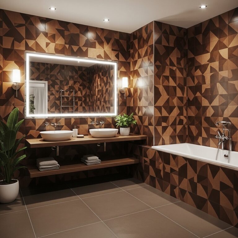 12 Unique Brown Tile Bathroom Ideas to Create a Warm and Stylish Space