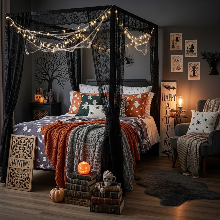 15 Cozy Spooky Halloween Bedroom Aesthetic Ideas for a Magical Fall Vibe
