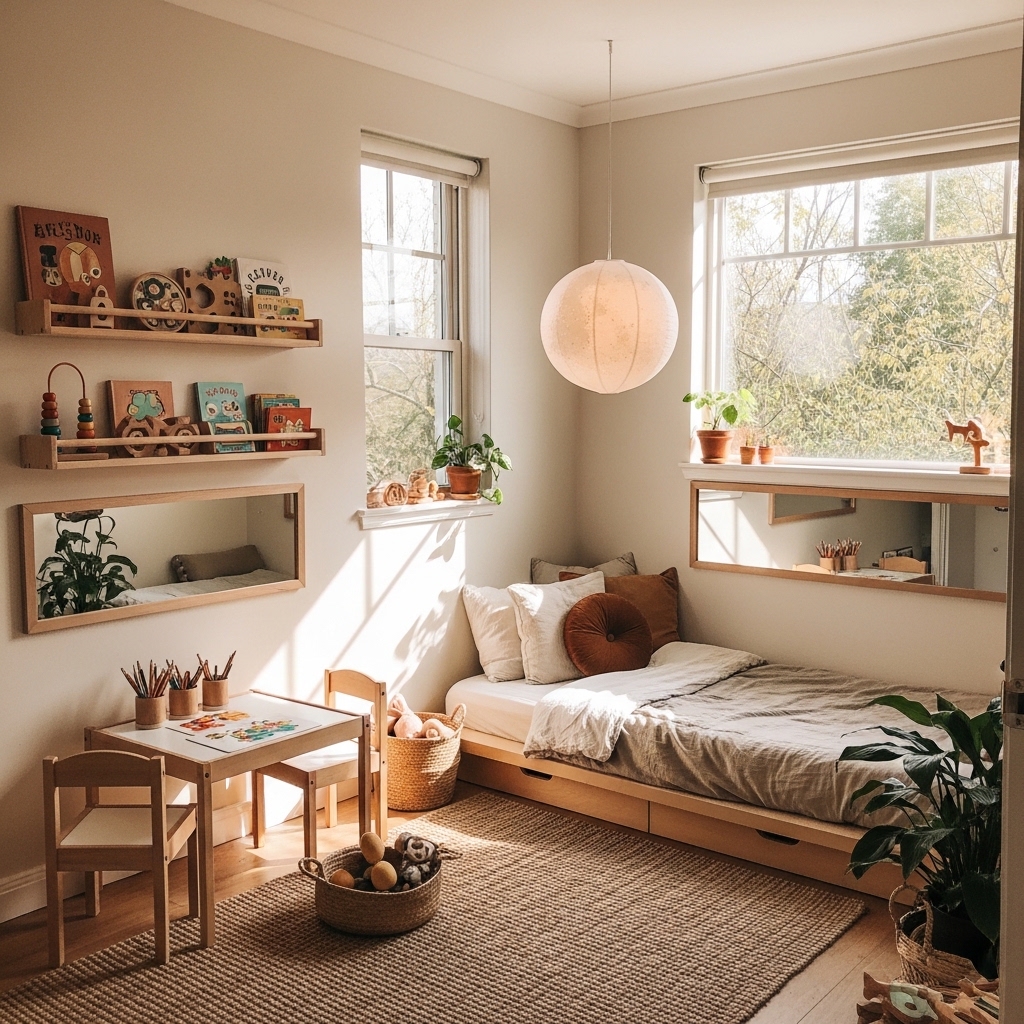 10 Montessori Kids Bedroom Ideas for a Calm, Independent, and Creative Space
The Montessori way of thinking is behind these ideas. Montessori kids bedrooms are made so that kids can use them easily and safely. Kids can look around learn and take care of their things.