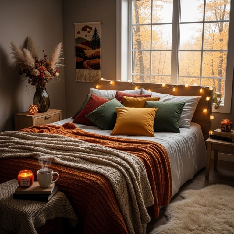 10 Cozy Autumn Bedroom Decor Ideas for a Warm & Inviting Fall Aesthetic