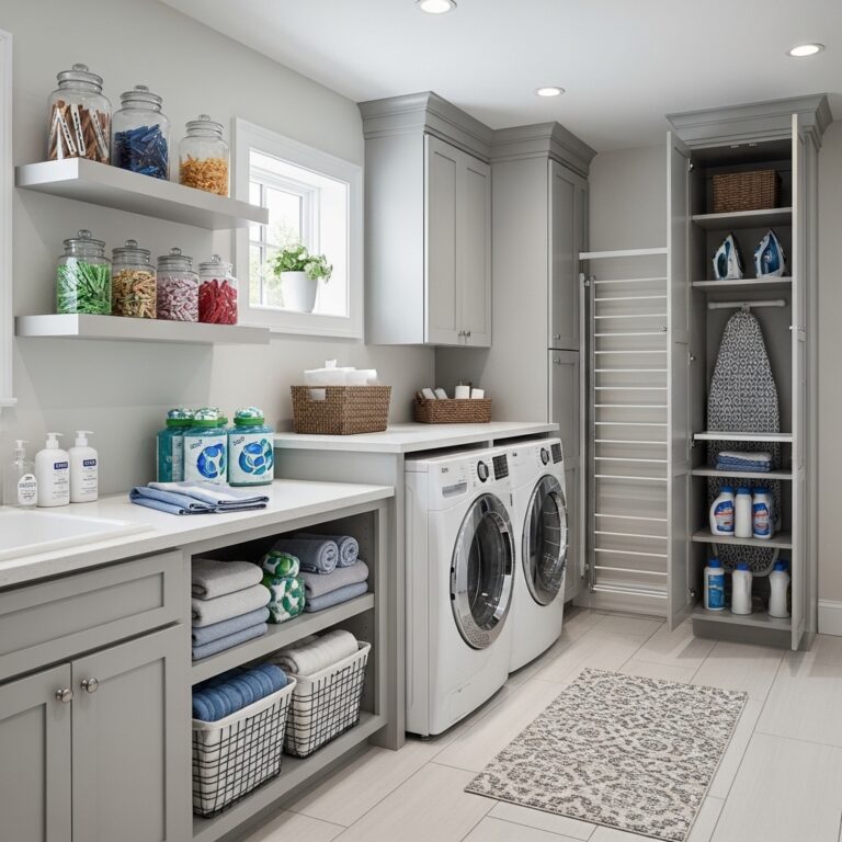 17 Best Laundry Room Storage Ideas That Keep Supplies Organized and Your Floor Clutter-Free
