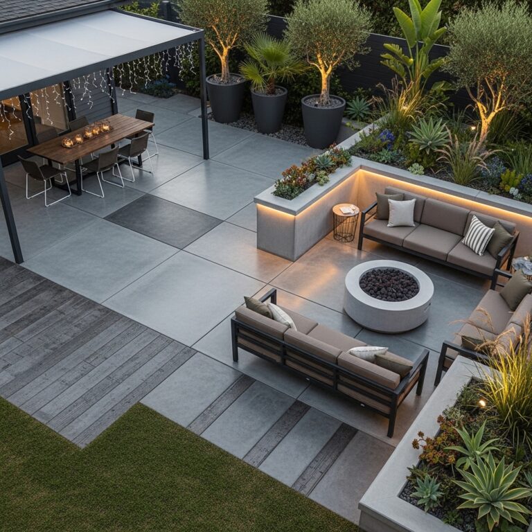 12 Concrete Patio Ideas That Transform Plain Slabs Into Stylish Outdoor Spaces