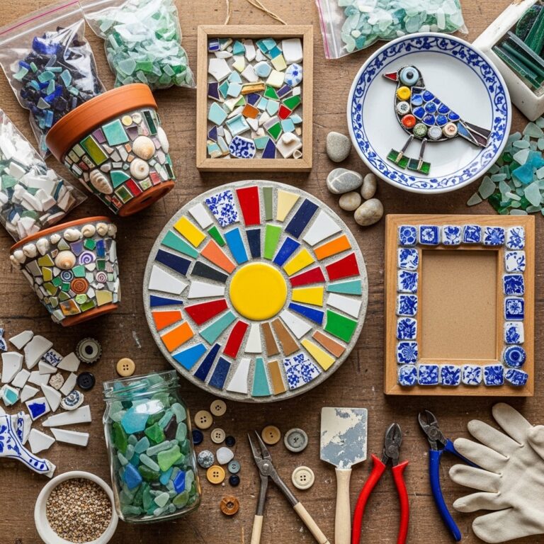 20 DIY Mosaic Art Ideas That Transform Broken Ceramics, Glass, and Found Objects Into Treasure