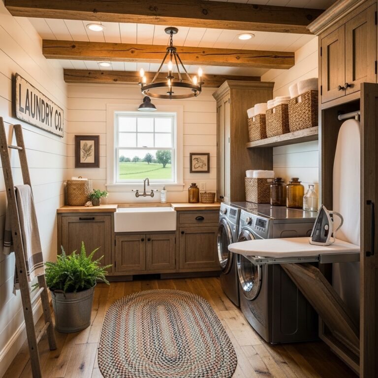 15 Farmhouse Laundry Room Ideas That Transform Chores into a Rustic Retreat You Will Enjoy