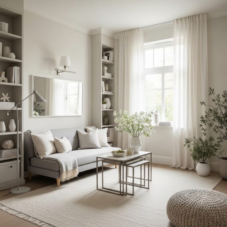 How to Make a Small Living Room Look Bigger Without Renovation | Space-Expanding Design Tricks | Budget-Friendly Layout Solutions