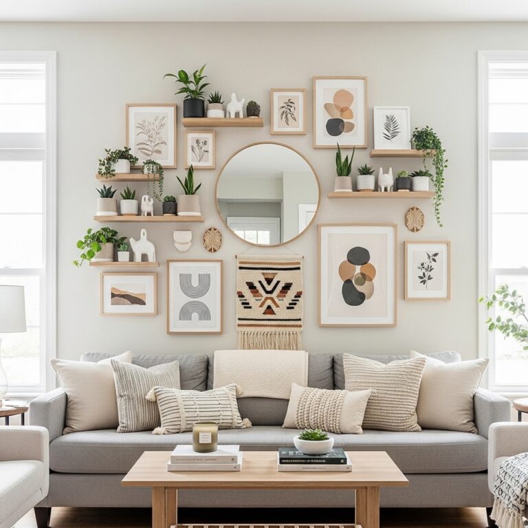 20 Wall Decor Ideas for Living Room | Stylish Wall Filling Solutions | Budget-Friendly Art Alternatives for Your Main Space