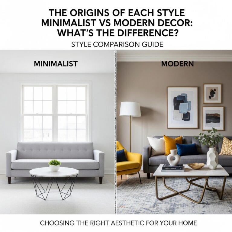 Minimalist vs Modern Decor: What’s the Difference? | Style Comparison Guide | Choosing the Right Aesthetic for Your Home