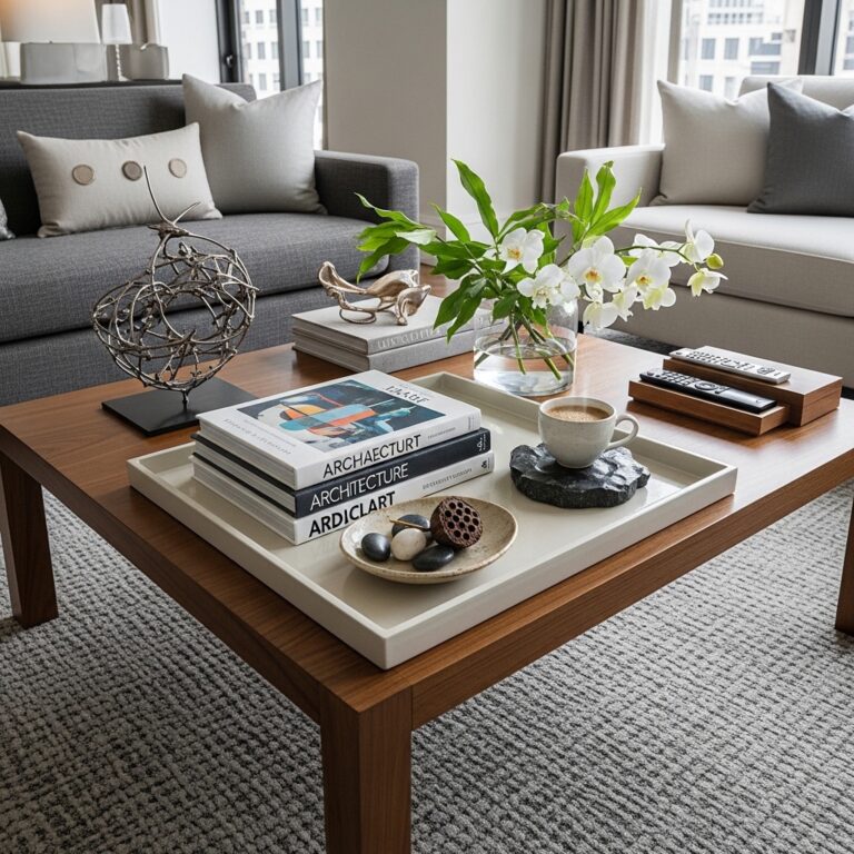 20 Coffee Table Styling Ideas That Create Balance, Function, and High-End Living Room Flow