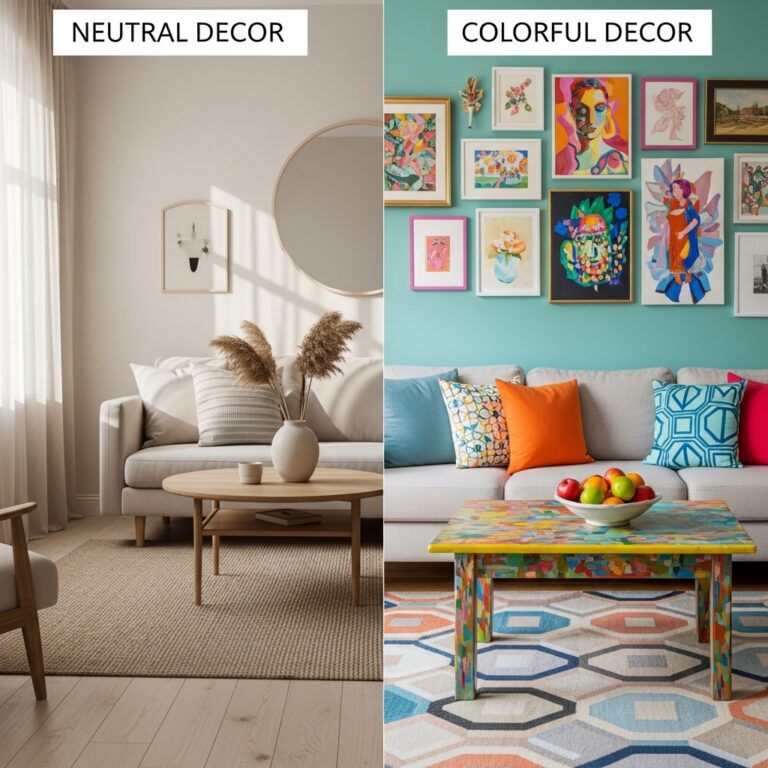 Neutral Decor vs Colorful Decor: Which Style Wins? | Home Color Psychology | Choosing Your Perfect Palette