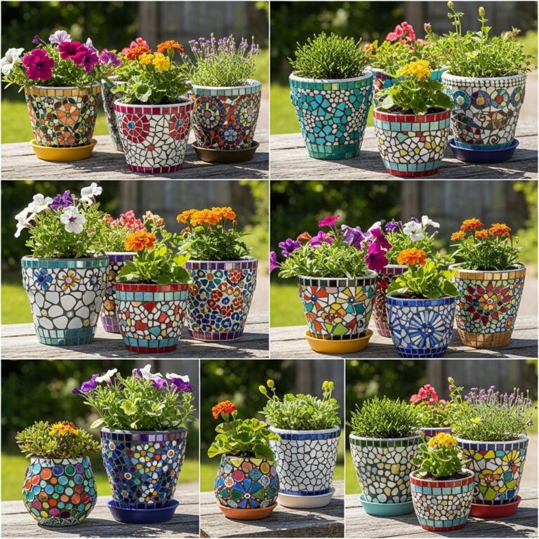 20 Mosaic Flower Pot Ideas That Turn Ordinary Planters Into Works of Garden Art