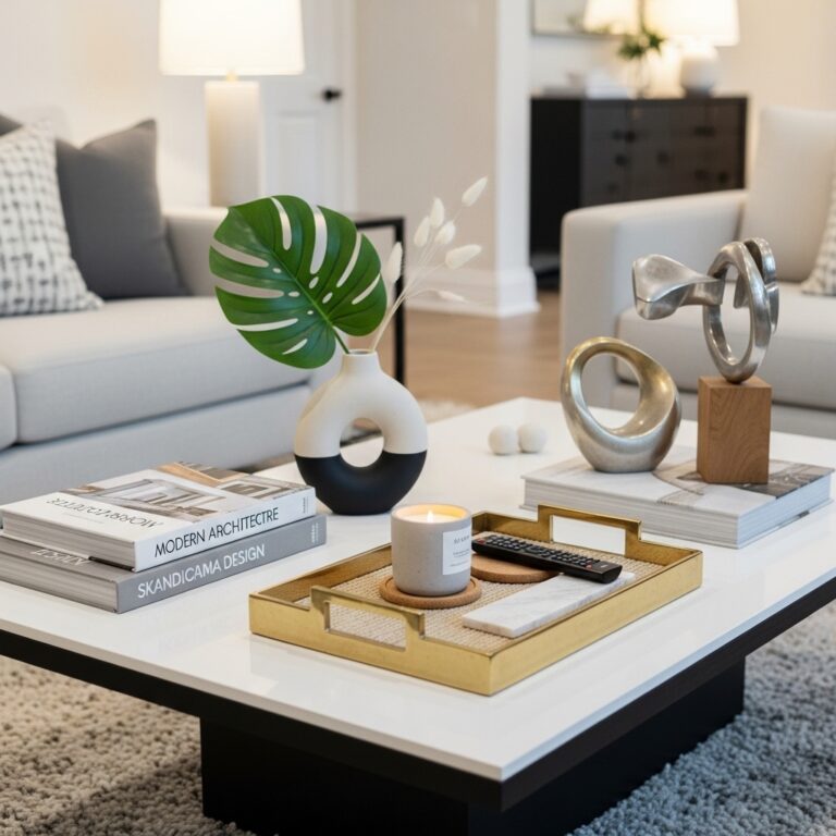 20 Modern Coffee Table Decor Ideas That Create Clean, Functional, and High-End Living Room Styling