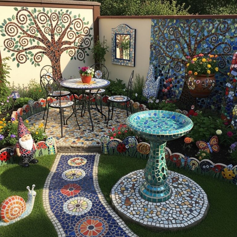 20 Garden Mosaic Decor Ideas That Bring Color, Pattern, and Whimsy to Your Outdoor Space