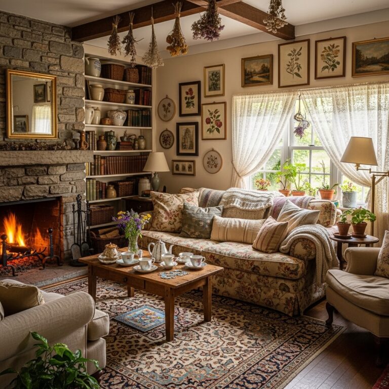 20 Cottage Core Living Room Ideas That Create a Cozy, Collected Gathering Space