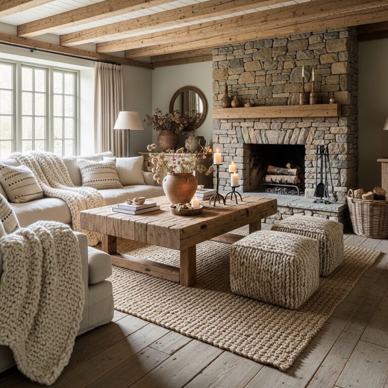 20 Rustic Cottage Decor Ideas That Embrace Raw Wood, Stone, and Natural Texture