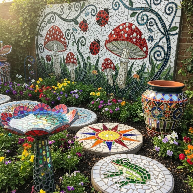 20 Mosaic Stepping Stone Ideas That Turn Your Garden Path Into a Colorful Journey