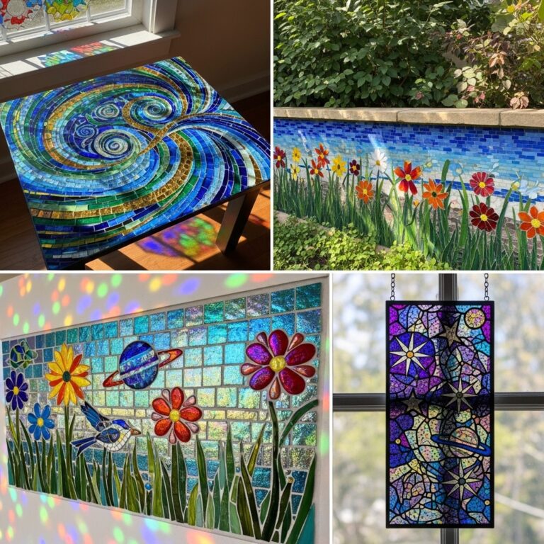 20 Glass Mosaic Art Ideas That Capture Light and Add Brilliant Color to Any Surface