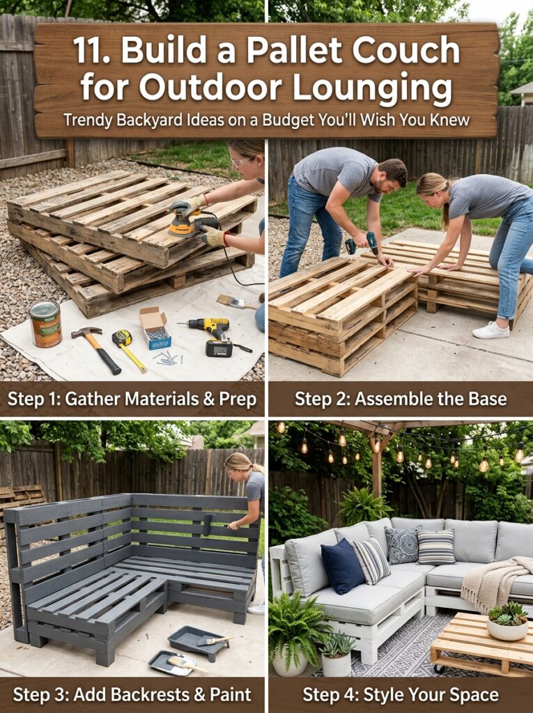 11. Build a Pallet Couch for Outdoor Lounging