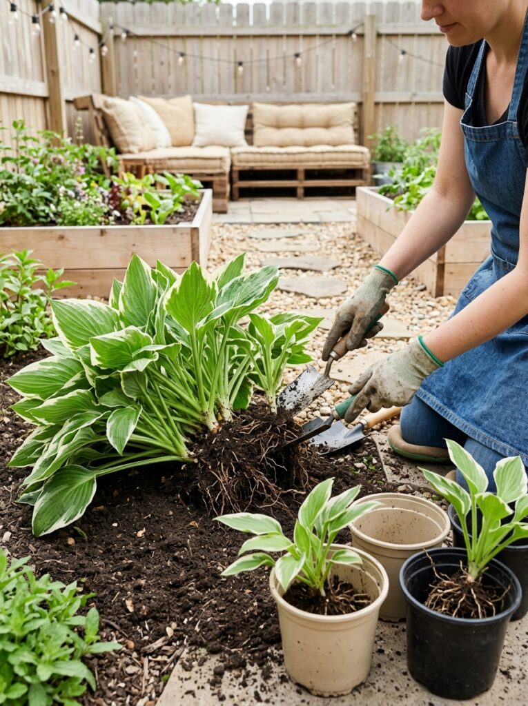 10. Divide Overgrown Hostas for Free Plants