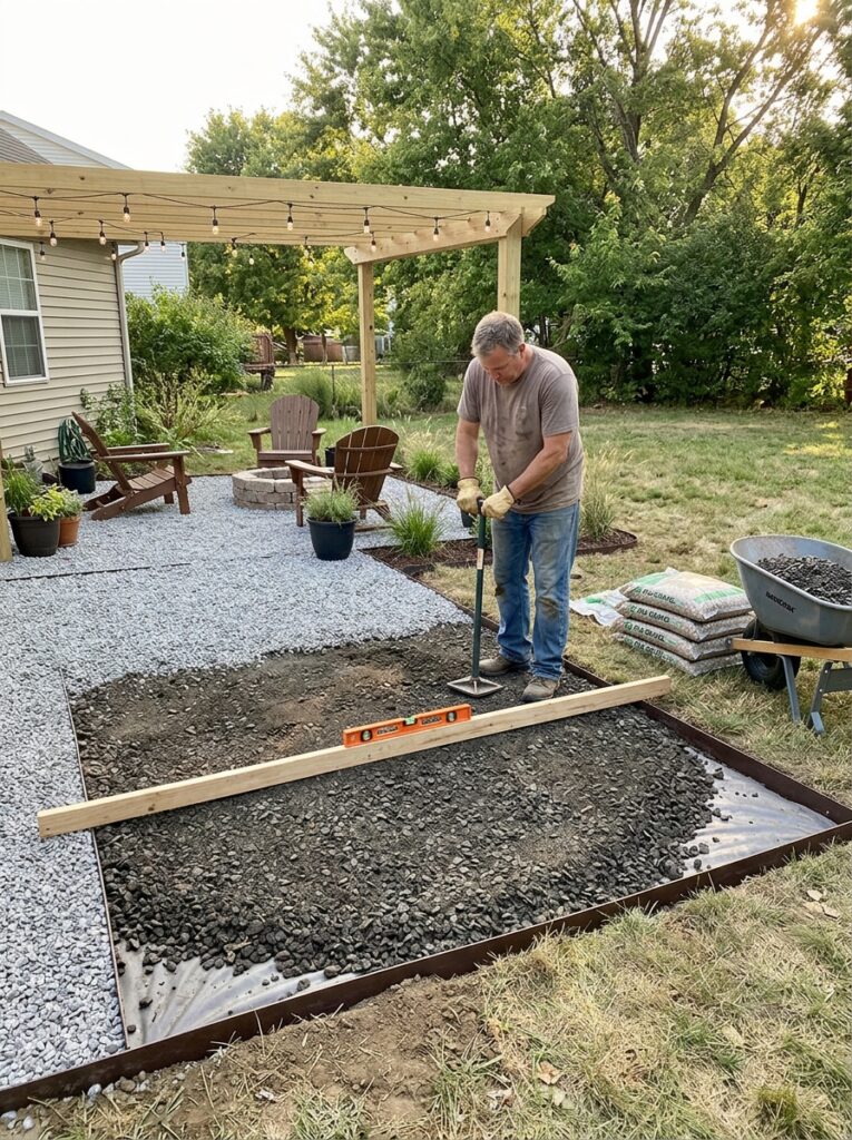 12. Level a Section for a Gravel Patio