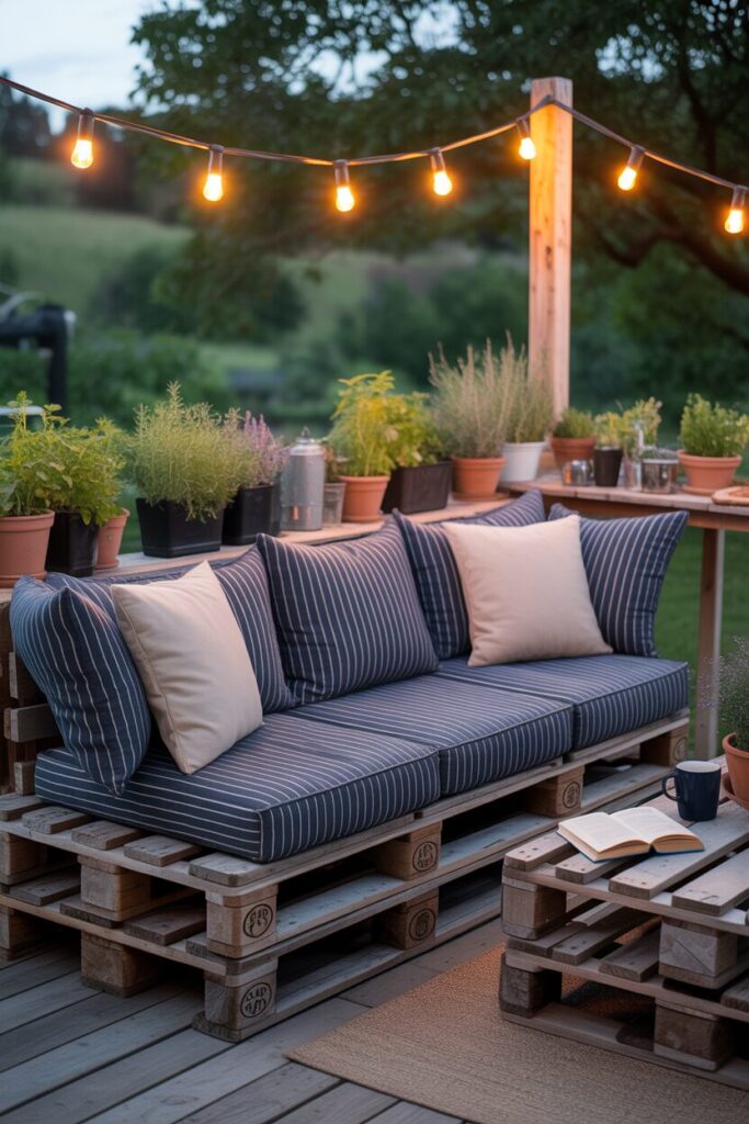 11. Build a Pallet Couch for Outdoor Lounging