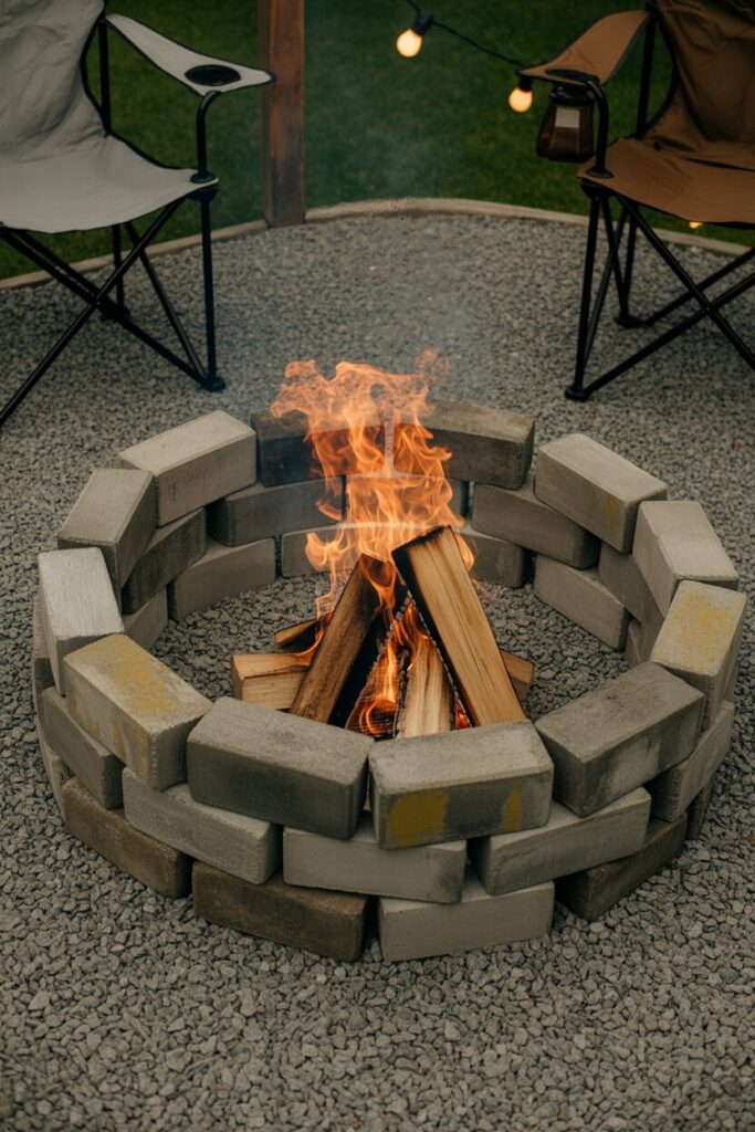 35. Use Concrete Blocks for a Fire Ring