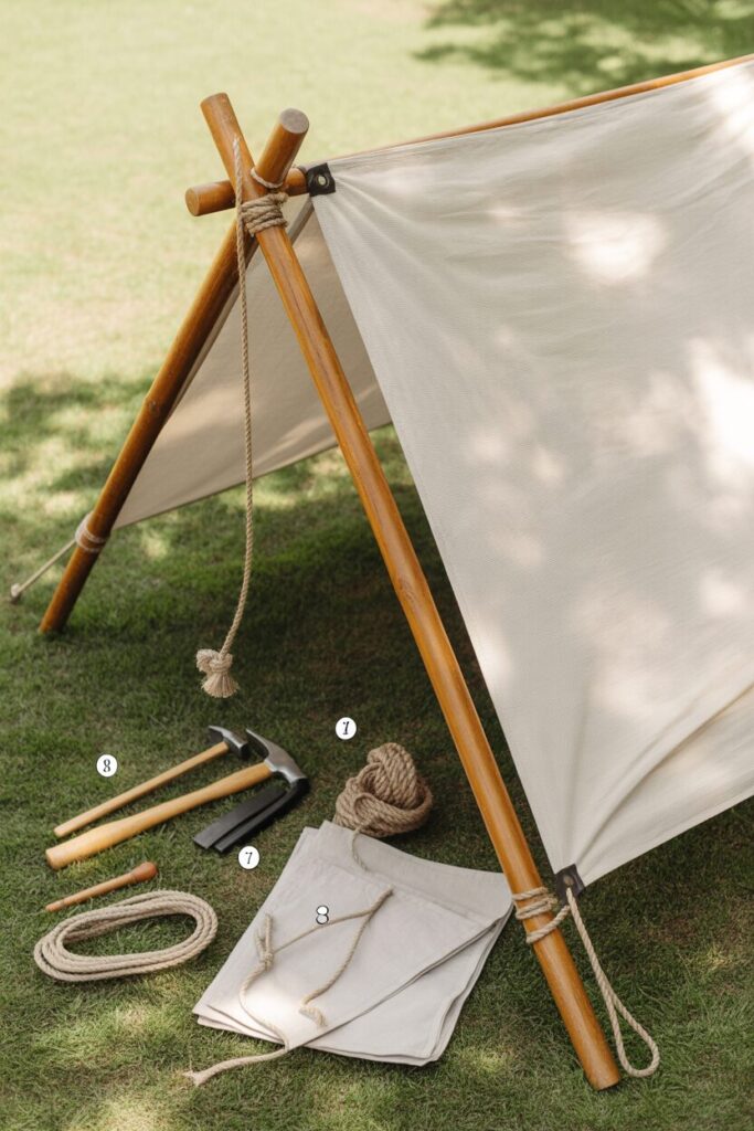19. Build a Simple A-Frame Shade Canopy